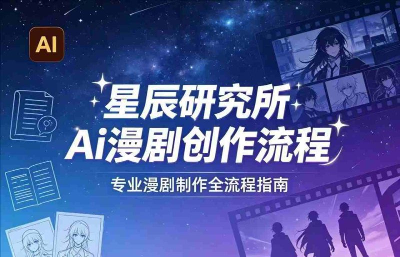 AI漫剧创作全流程指南｜从工具到编剧，从流量到变现，小白也能学会的专业漫剧制作法-教程库