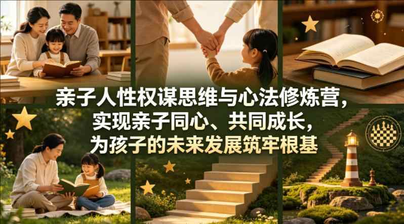 亲子人性权谋思维与心法修炼营，实现亲子同心、共同成长，为孩子的未来发展筑牢根基【音频】-教程库