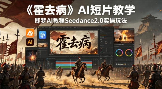 《霍去病》AI短片教学,即梦AI教程SEEDANCE2.0实操玩法-教程库
