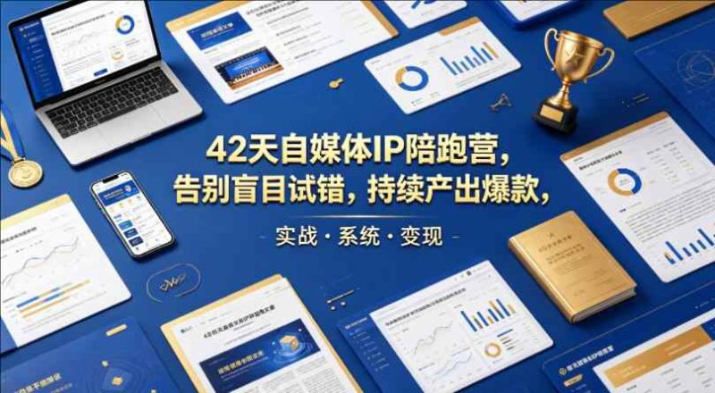 42天自媒体IP陪跑营，告别盲目试错，持续产出爆款，实战·系统·变现（更新2026）-教程库
