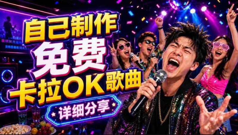 零基础AI制作免费卡拉OK视频教程，从歌曲生成、音轨分离到字幕制作、视频导出，手把手教学-教程库