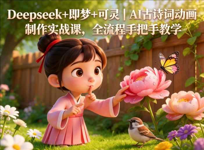 DEEPSEEK+即梦+可灵｜AI古诗词动画制作实战课，全流程手把手教学-教程库