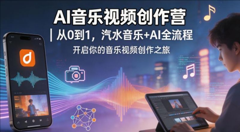 AI音乐视频创作营｜从0到1，汽水音乐+AI全流程，开启你的音乐视频创作之旅-教程库