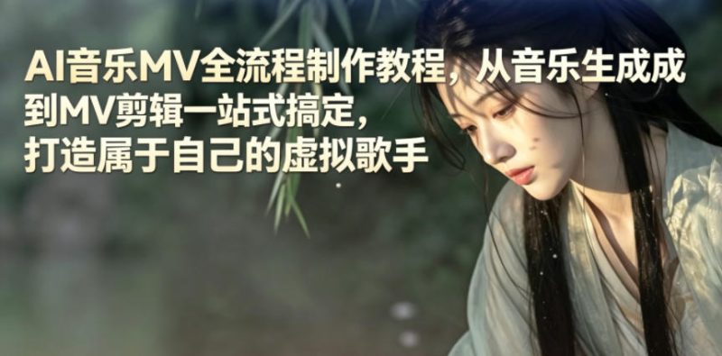 AI音乐MV全流程制作教程，从音乐生成到MV剪辑一站式搞定，打造属于自己的虚拟歌手-教程库